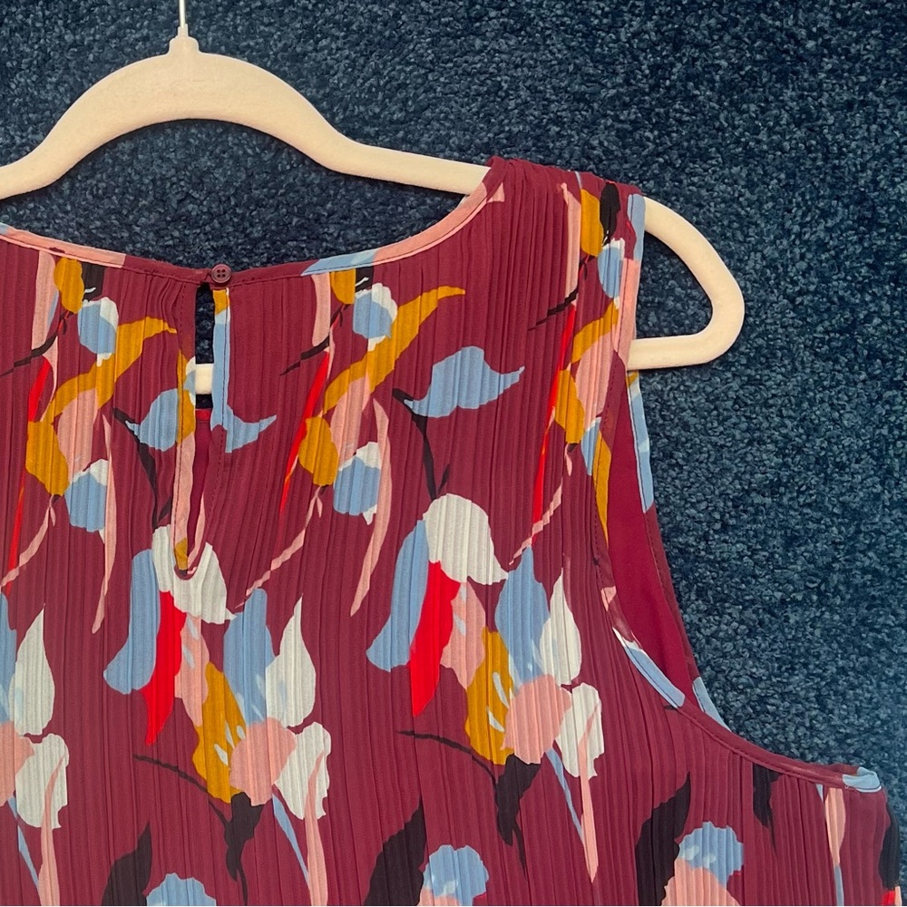 XXL NWT Halogen Botanical Plisse Dress - Picture 8 of 8